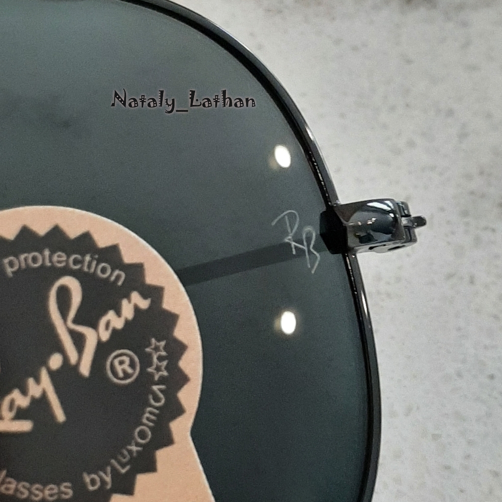 Ray-Ban (Store Display) Aviator All Black RB3025 - Picture 7 of 11